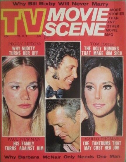 TV MOVIE SCENE magazine side cover  February 1971