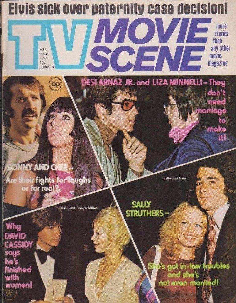 TV MOVIE SCENE magazine side cover  April 1972