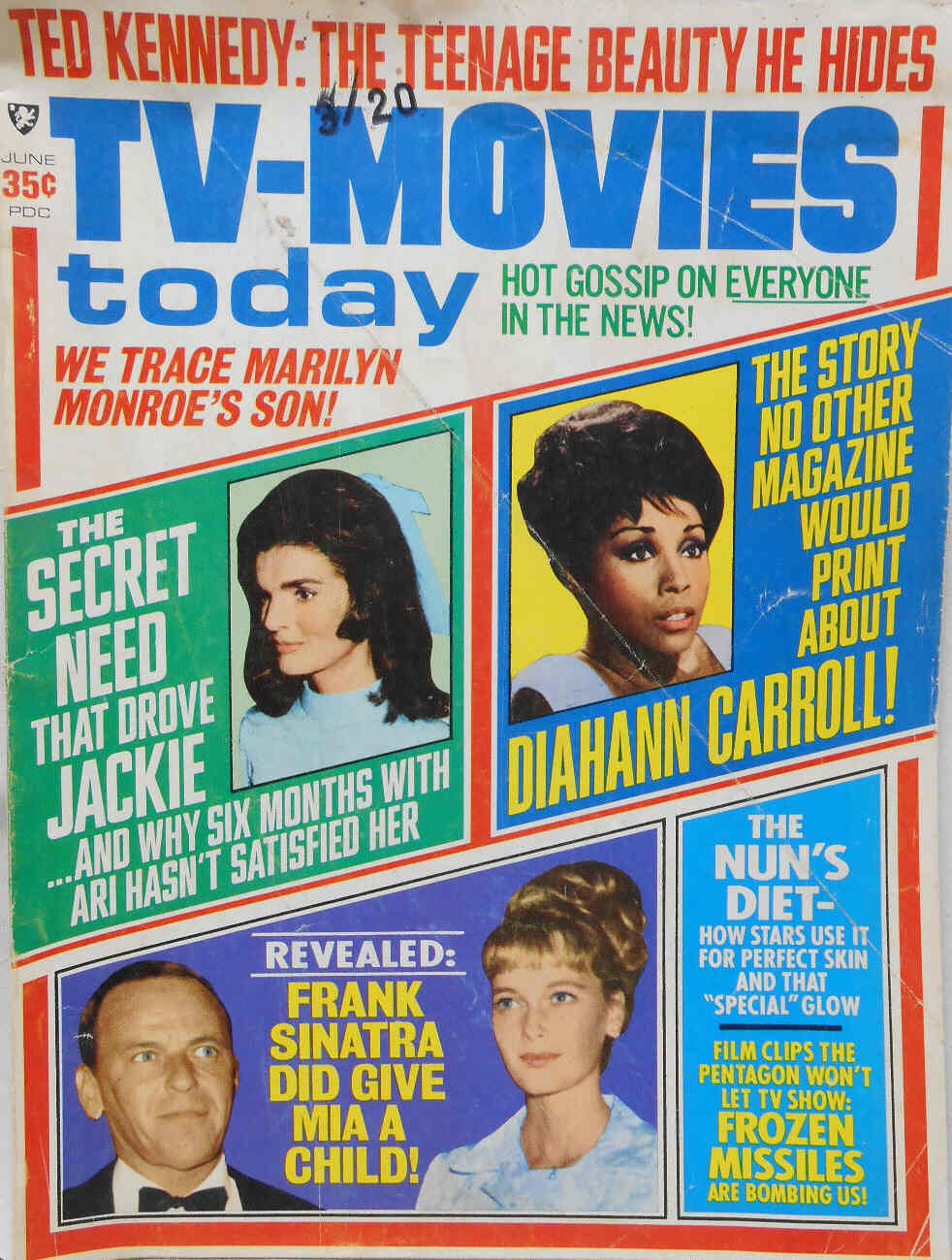 TV-MOVIES TODAY magazine side cover  Vol 1 # 2 June 1969