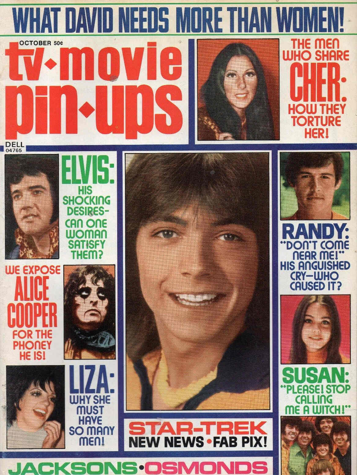 TV MOVIE PIN-UPS magazine side cover  Vol 6 # 5 October 1974
