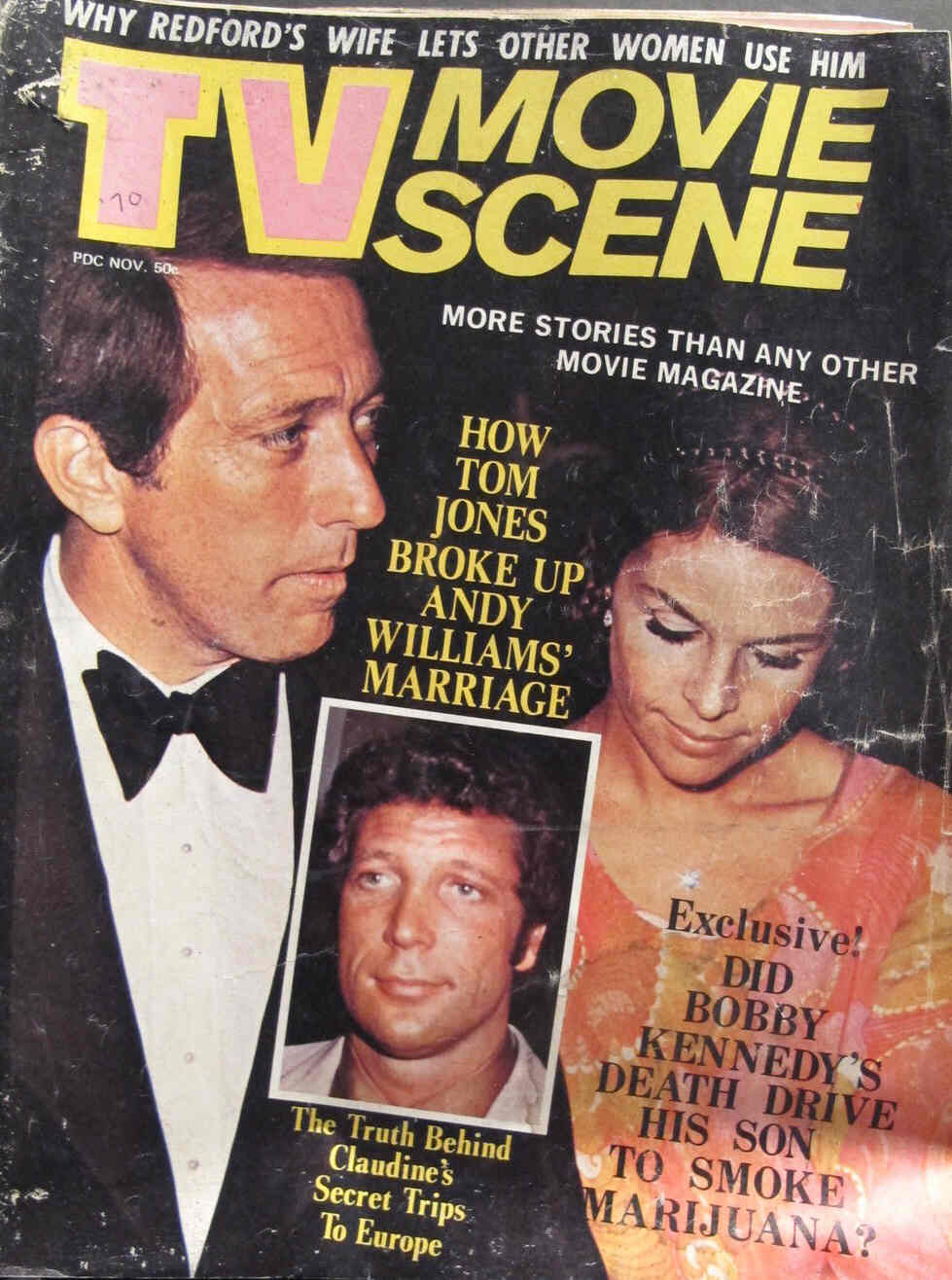 TV MOVIE SCENE magazine side cover Issue 2 November 1970