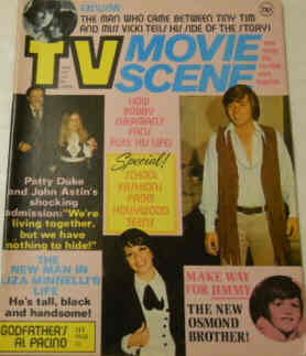 TV MOVIE SCENE magazine side cover October 1972