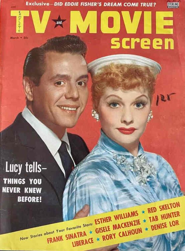 TV AND MOVIE SCREEN magazine side cover  March 1956