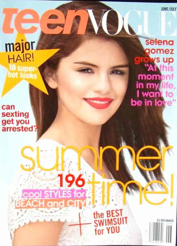 TEEN VOGUE magazine side cover  June/July 2011