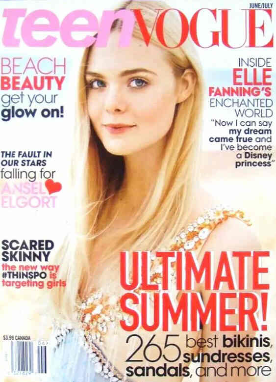 TEEN VOGUE magazine side cover  June/July 2014