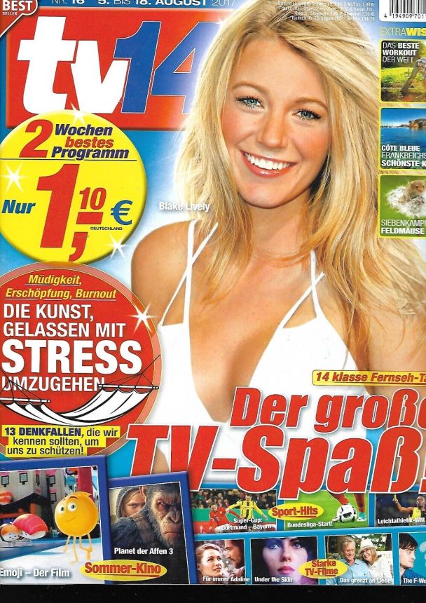 TV FOURTEEN AUSTRIA magazine side cover Issue 16 5 August 2017