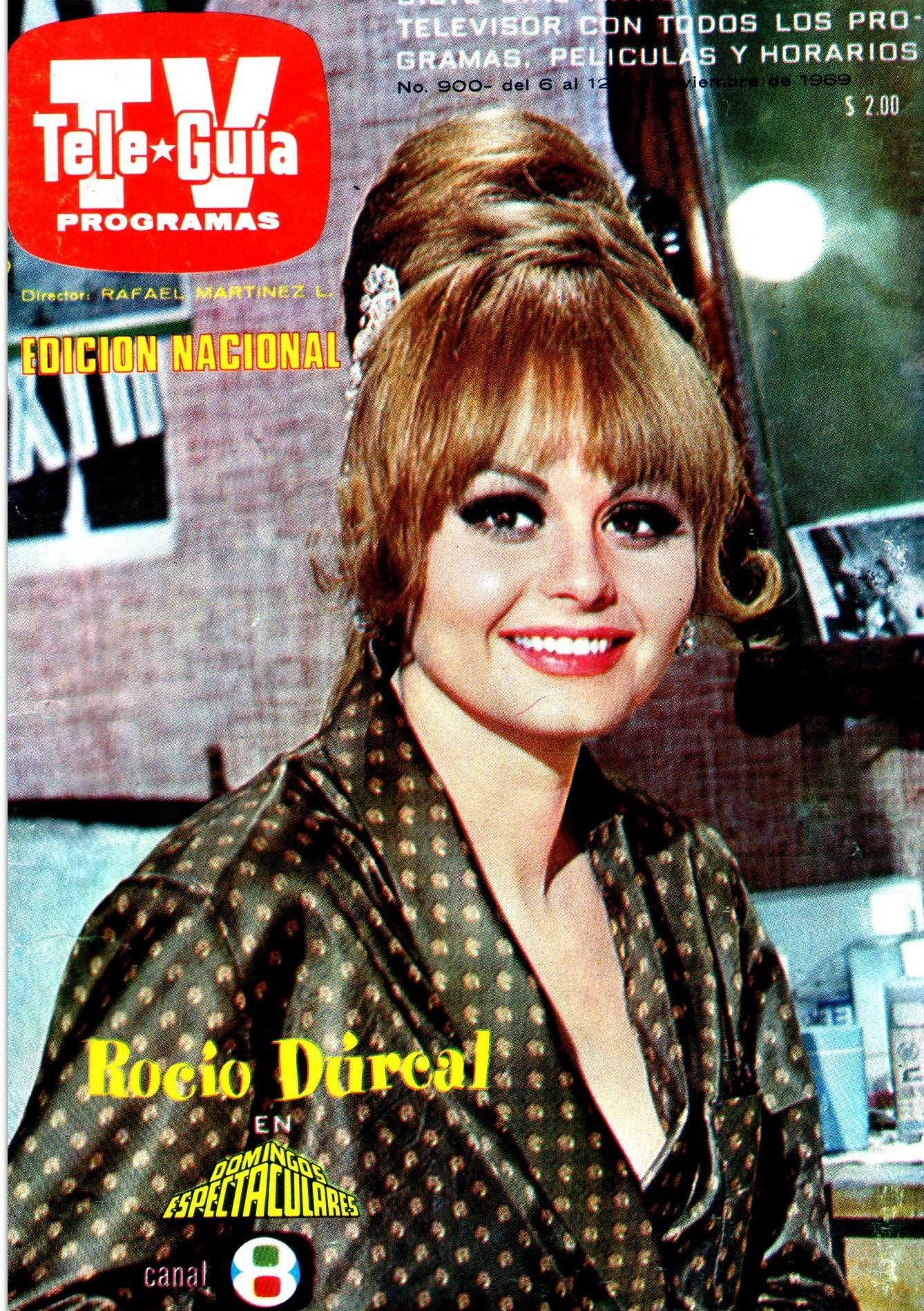 TV TELE GUIA (MX) magazine side cover Issue 900 6 November 1969