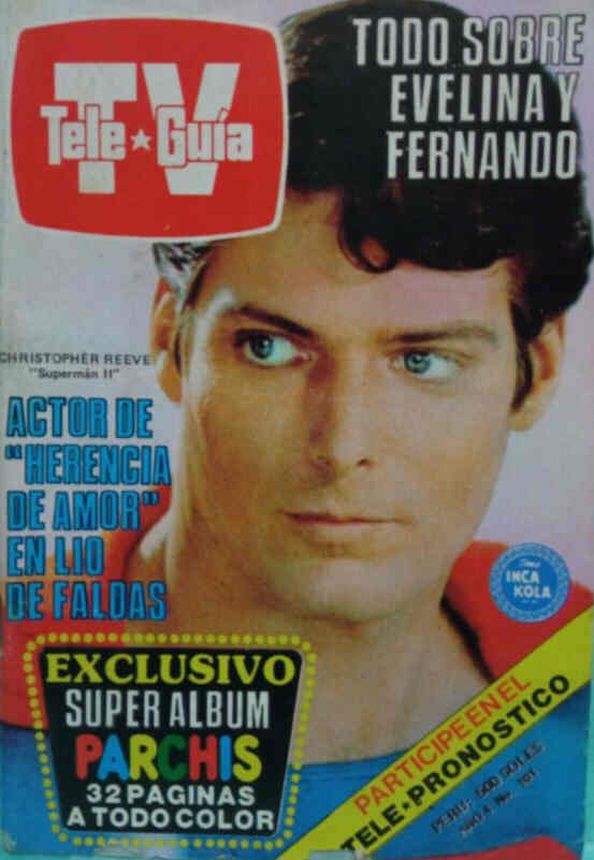 TV TELE GUIA (PERU) magazine side cover Issue 101   1982