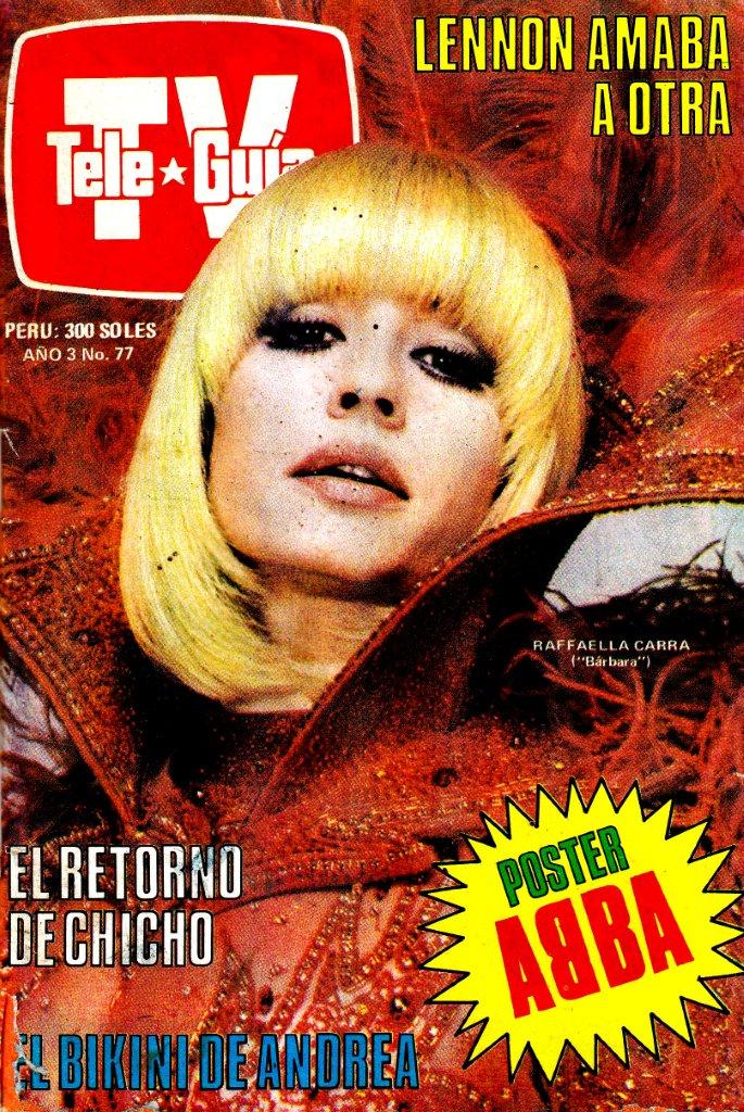 TV TELE GUIA (PERU) magazine side cover Issue 77   1980