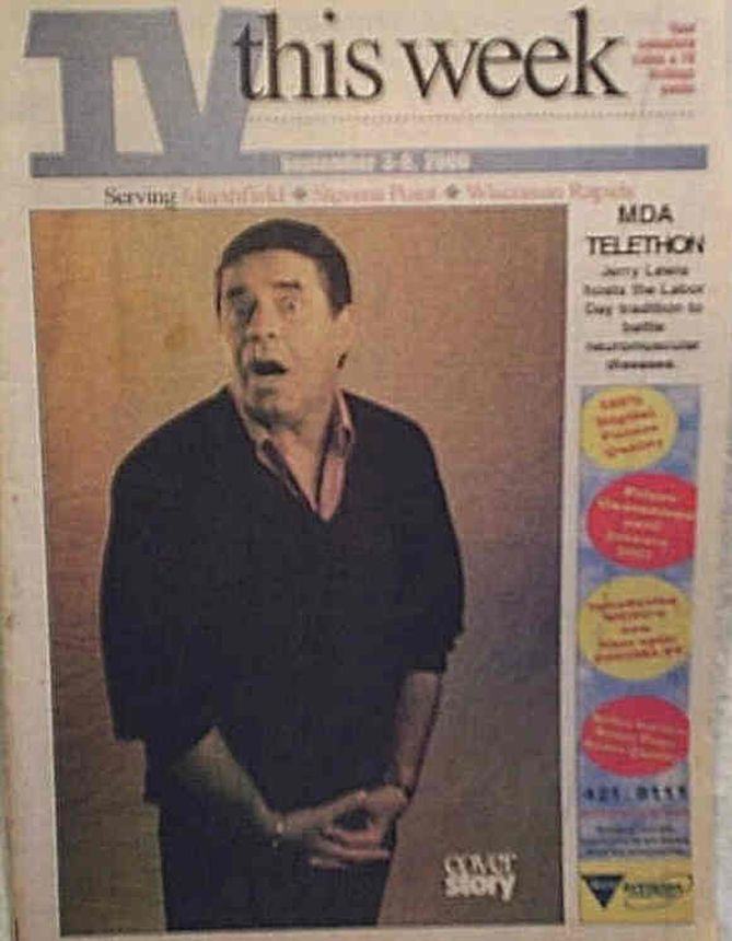 TV THIS WEEK magazine side cover 3 September 2000