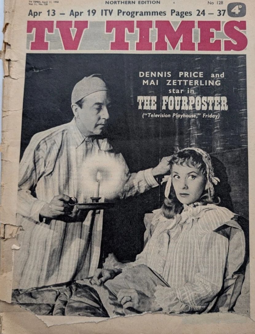 TV TIMES magazine side cover Issue 128 11 April 1958