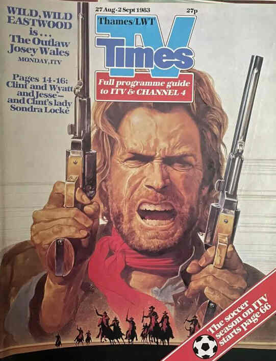 TV TIMES magazine side cover 27 August 1983