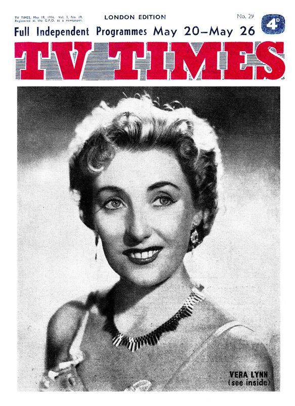 TV TIMES magazine side cover Issue 29 18 May 1956