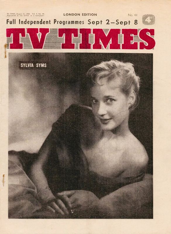 TV TIMES magazine side cover Issue 44 31 August 1956