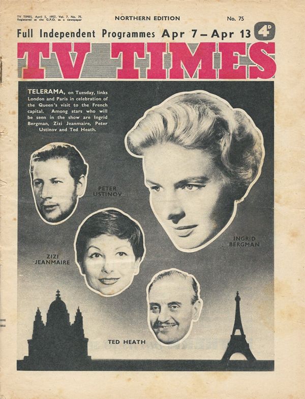 TV TIMES magazine side cover Issue 75 4 May 1957