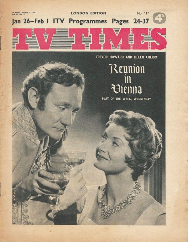 TV TIMES magazine side cover Issue 117 24 January 1958