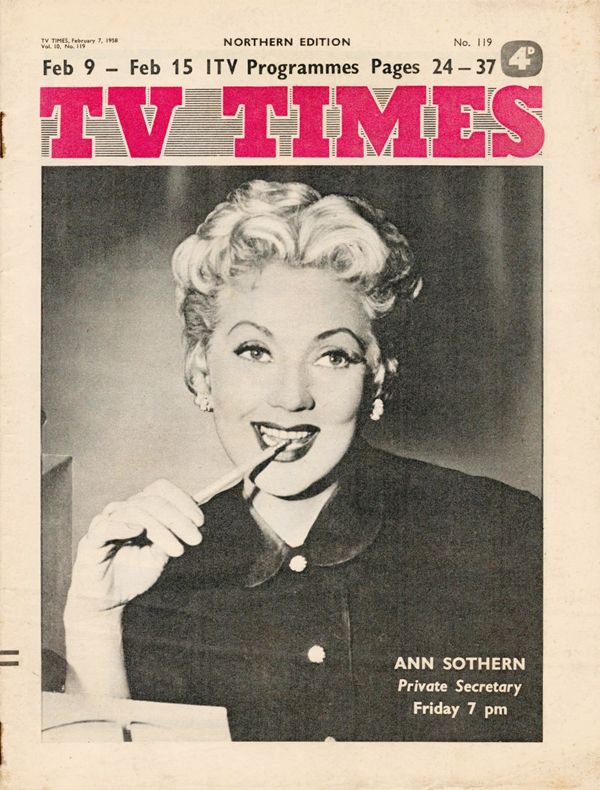 TV TIMES magazine side cover Issue 119 7 February 1958