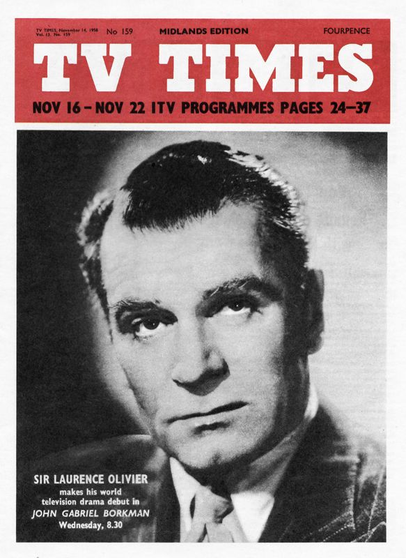 TV TIMES magazine side cover Issue 159 14 November 1958