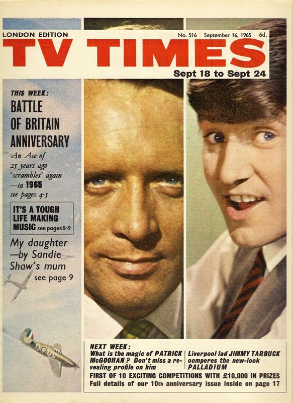 TV TIMES magazine side cover 16 September 1965