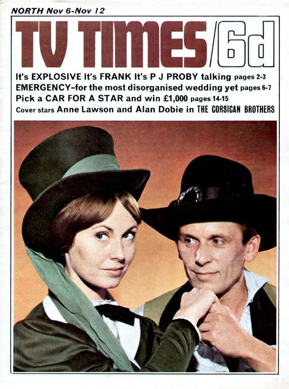 TV TIMES magazine side cover 6 November 1965