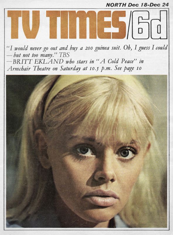 TV TIMES magazine side cover 18 December 1965