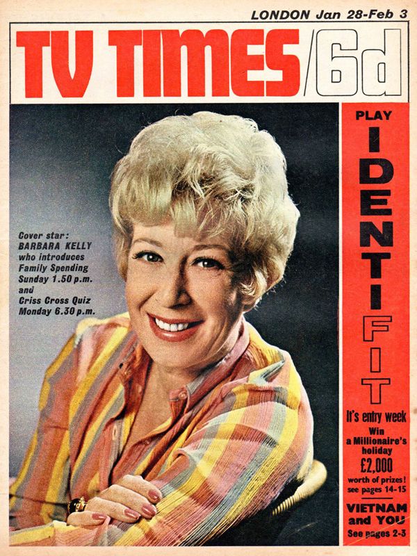 TV TIMES magazine side cover 28 January 1967