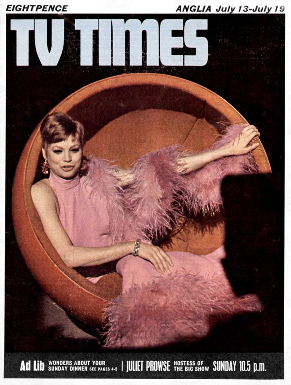 TV TIMES magazine side cover 13 July 1968