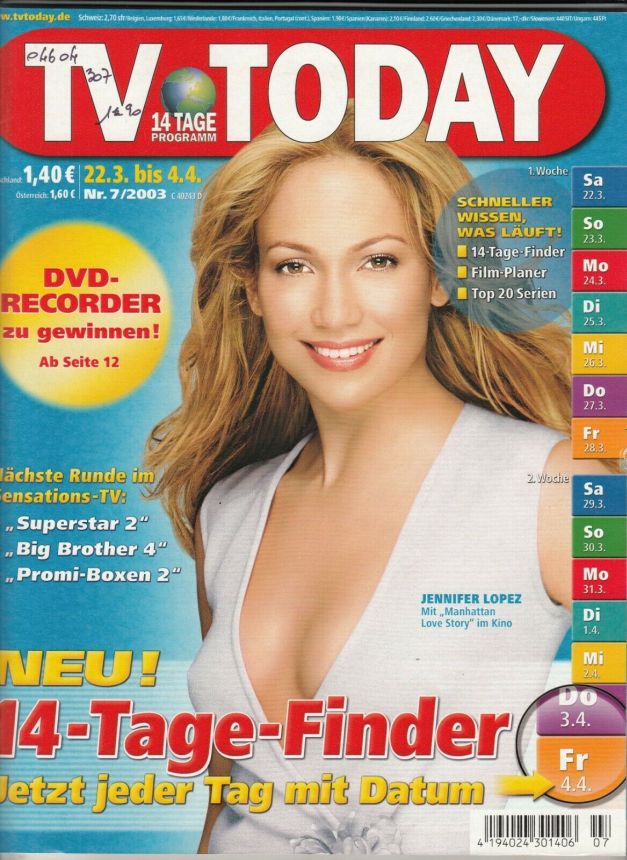 TV TODAY magazine side cover 22 March 2003