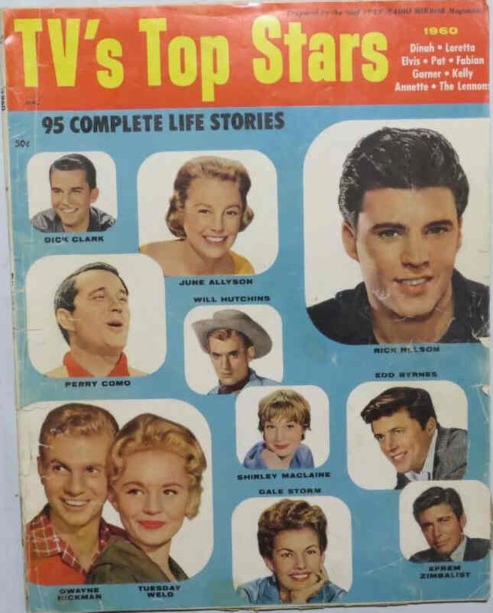 TV TOP STARS magazine side cover   1960