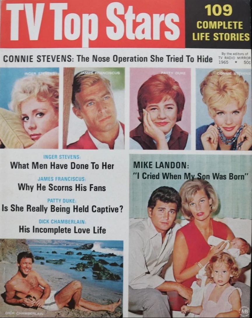 TV TOP STARS magazine side cover   1965