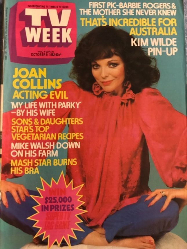 TV WEEK (AUSTRALIA) magazine side cover 9 October 1982