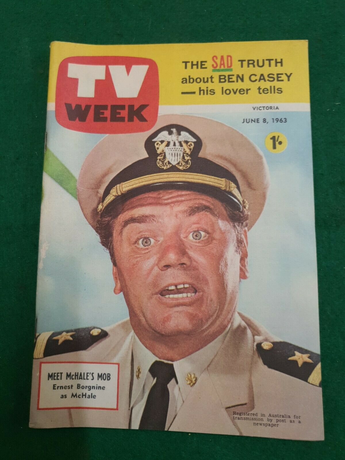 TV WEEK (AUSTRALIA) magazine side cover 8 June 1963