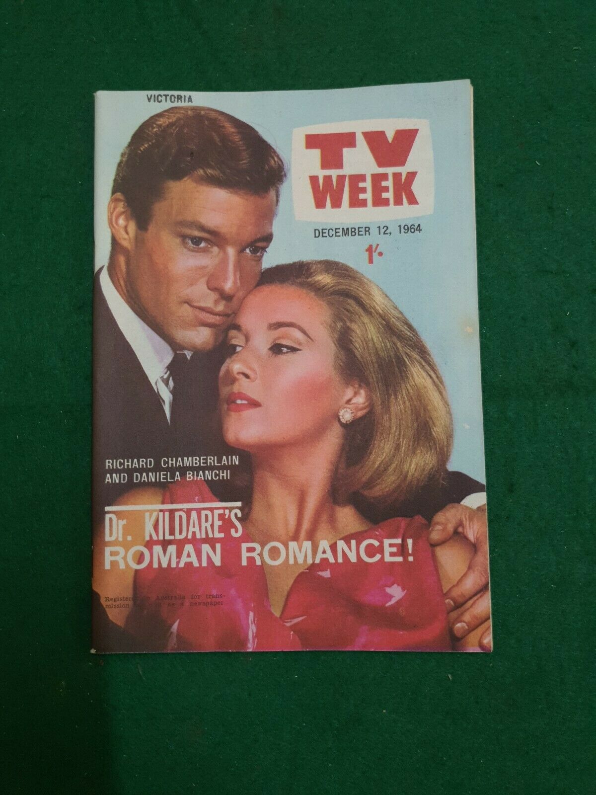 TV WEEK (AUSTRALIA) magazine side cover 12 December 1964