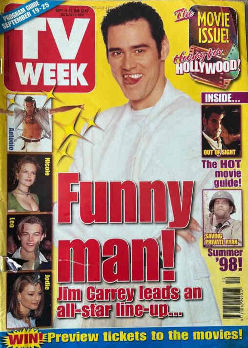 TV WEEK (AUSTRALIA) magazine side cover 18 September 1998