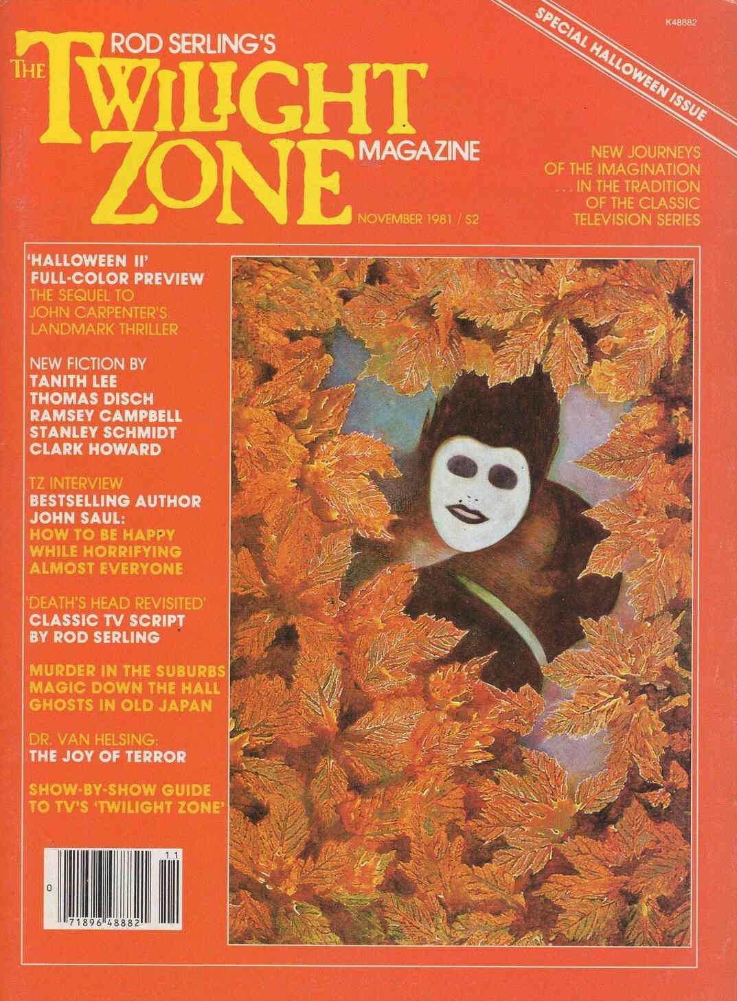 TWILIGHT ZONE magazine side cover November 1981