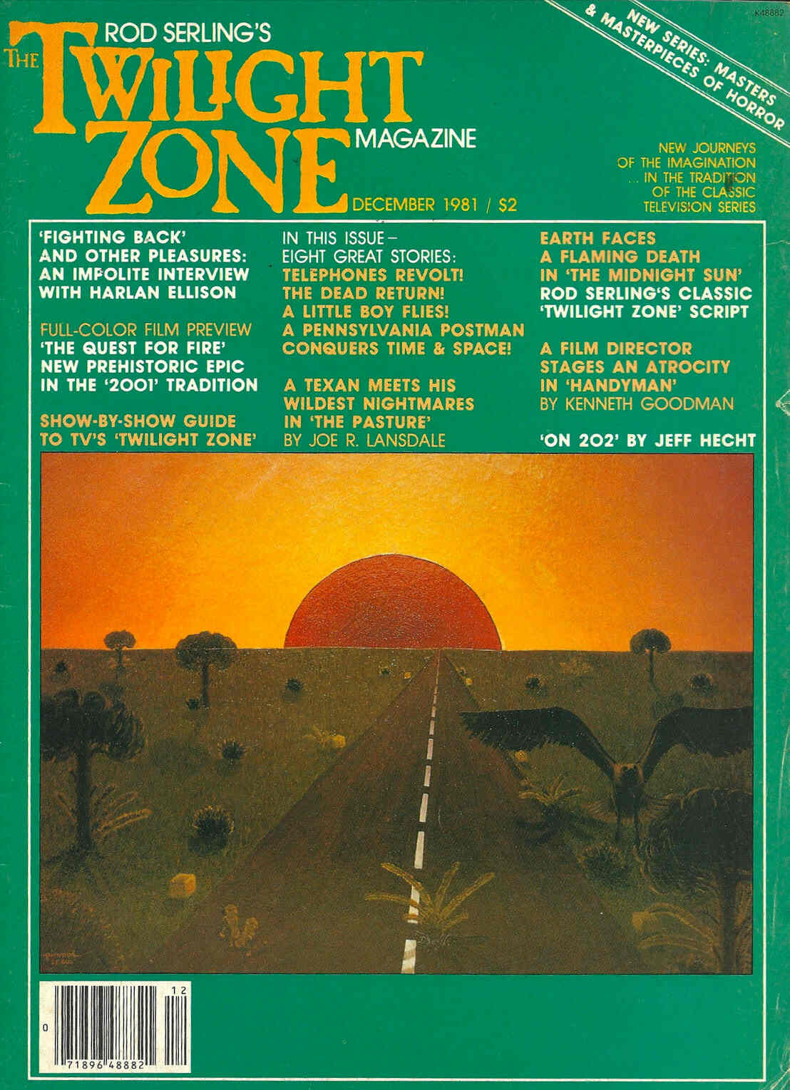 TWILIGHT ZONE magazine side cover December 1981