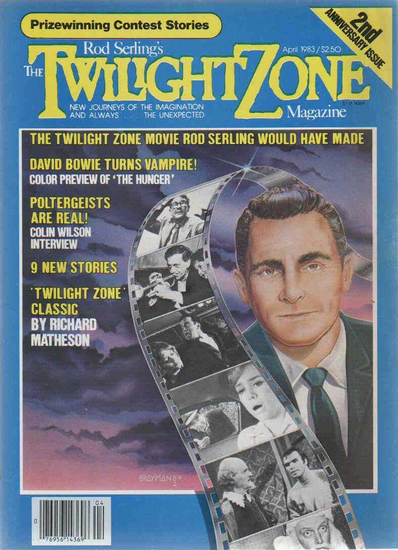 TWILIGHT ZONE magazine side cover April 1983