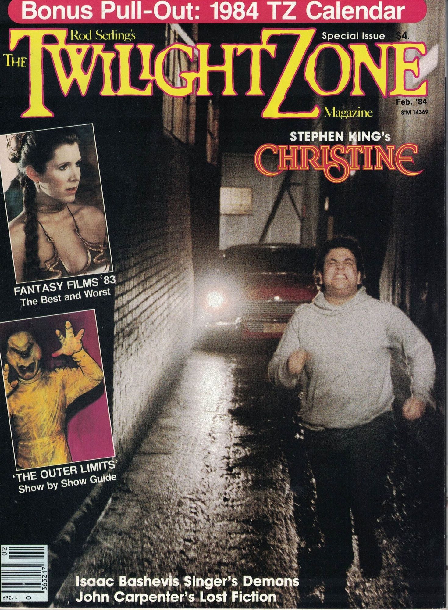 TWILIGHT ZONE magazine side cover February 1984