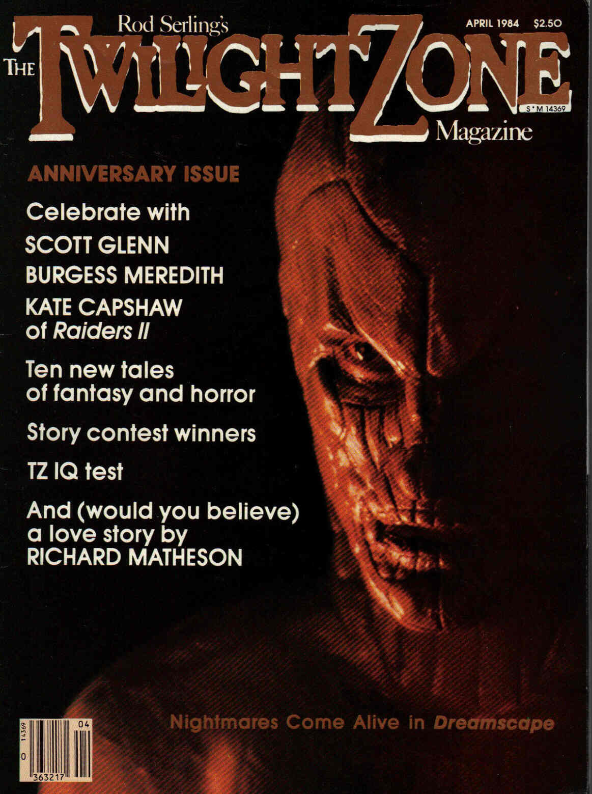TWILIGHT ZONE magazine side cover April 1984