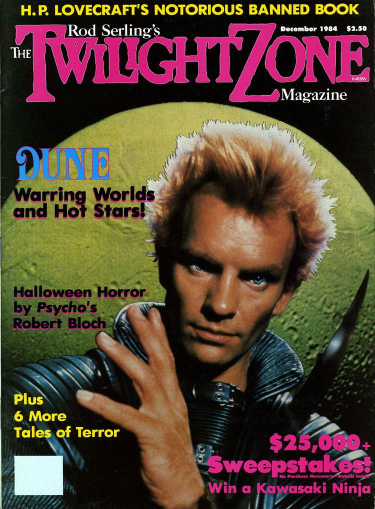 TWILIGHT ZONE magazine side cover December 1984