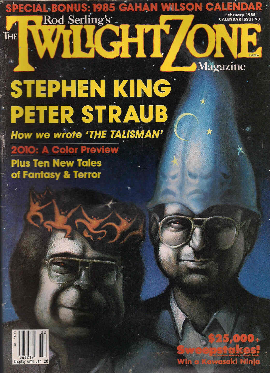 TWILIGHT ZONE magazine side cover February 1985