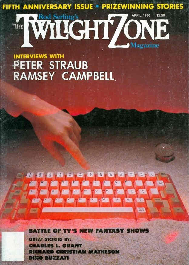 TWILIGHT ZONE magazine side cover April 1986