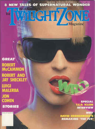 TWILIGHT ZONE magazine side cover October 1986