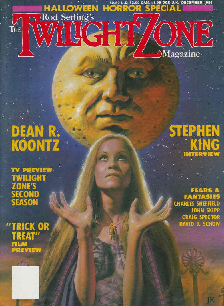 TWILIGHT ZONE magazine side cover December 1986