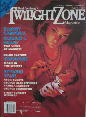 TWILIGHT ZONE magazine side cover April 1987