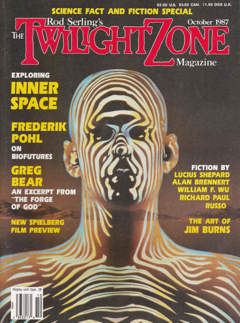 TWILIGHT ZONE magazine side cover October 1987