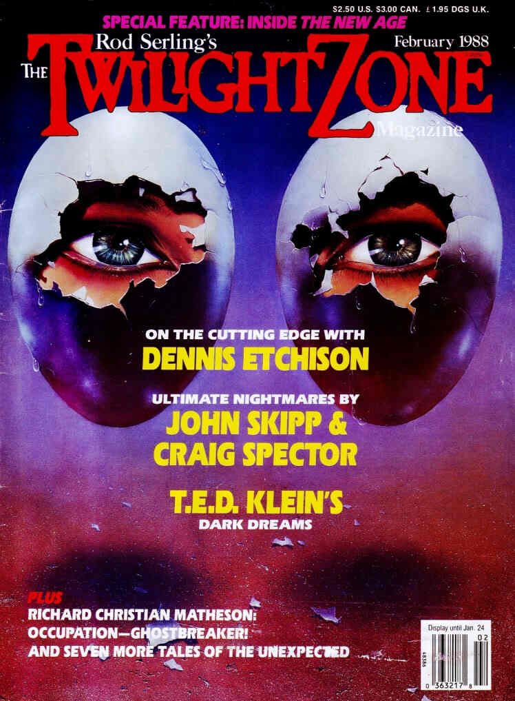 TWILIGHT ZONE magazine side cover February 1988