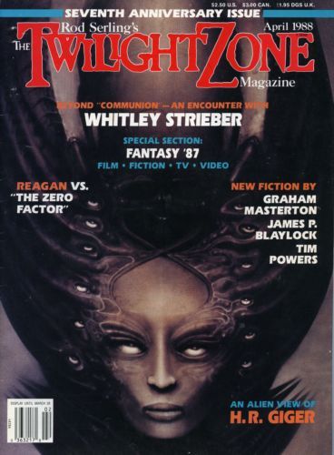 TWILIGHT ZONE magazine side cover April 1988