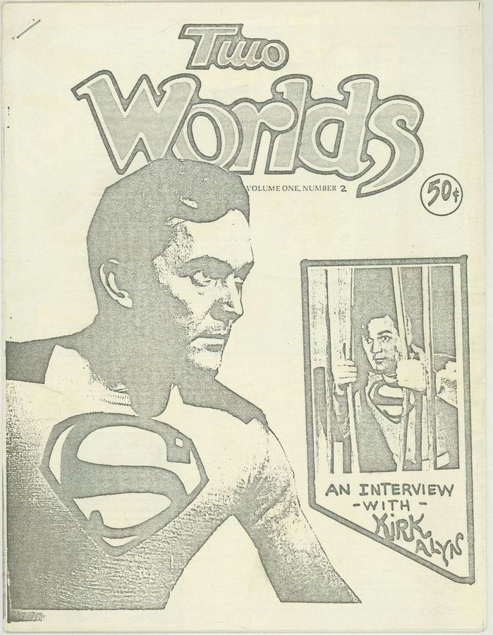 TWO WORLDS magazine side cover Issue 2  1972