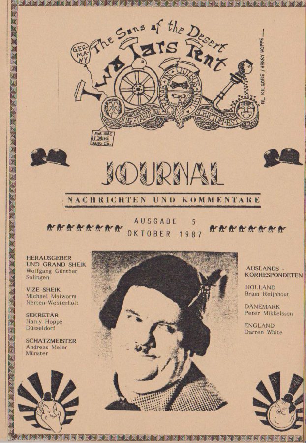TWO TARS JOURNAL magazine side cover Issue 5 October 1987